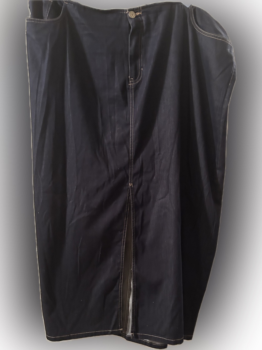 Women’s Jean Maxi Skirt Denim Dark SZ 26